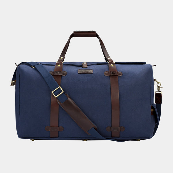 Rugged Vintage Canvas Duffle Bag Holdall - navy